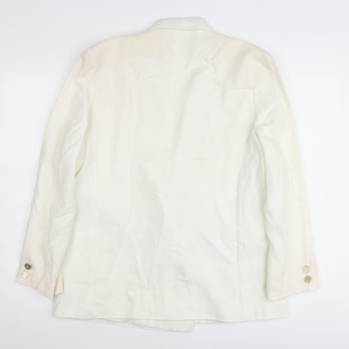 Debenhams Women Ivory Double-Breasted Blazer Jacket UK 16