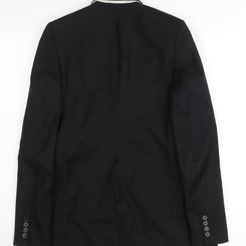 Joseph Men's Black 36 Slim Fit Single-Breasted Blazer Jacket