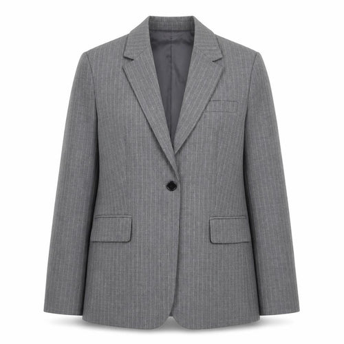 Mango Men’s Grey Pinstripe Slim Fit Blazer Jacket M