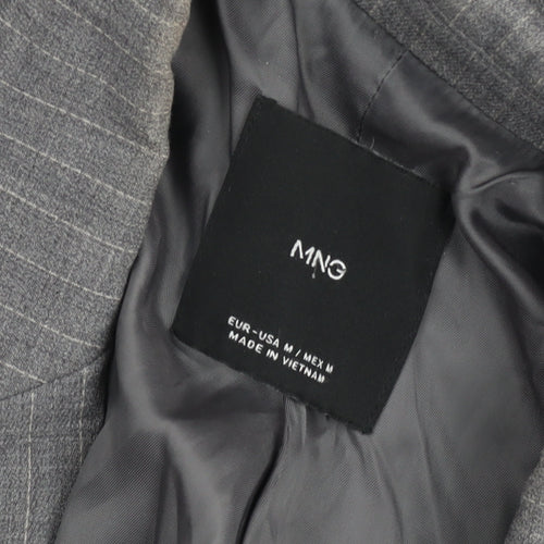 Mango Men’s Grey Pinstripe Slim Fit Blazer Jacket M