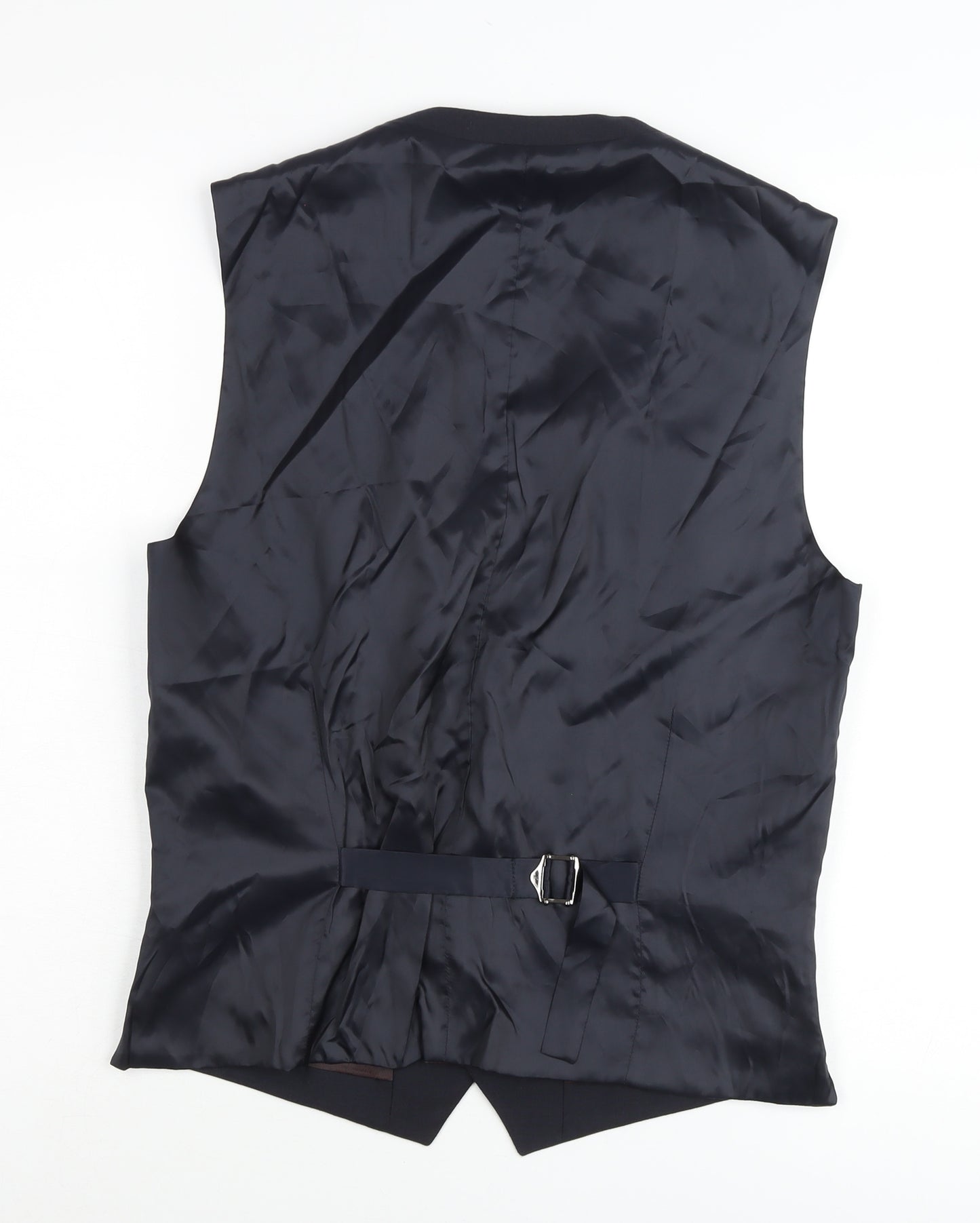 Next Signature Men's Blue 38R Waistcoat Formal Wool Blend