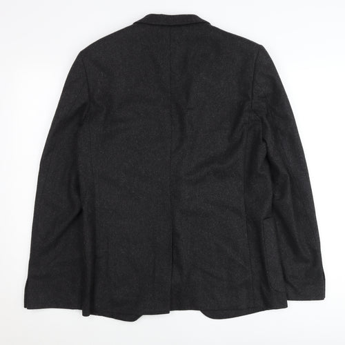 AR RED Men’s Grey Wool Blend Blazer Jacket 38R Regular Fit