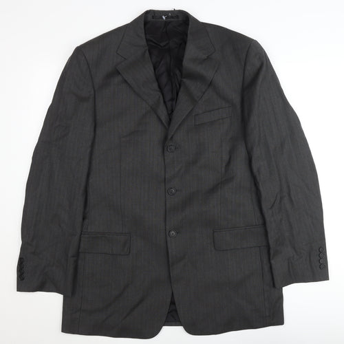 Marks and Spencer Men’s Grey Wool Pinstripe Blazer Jacket 40L