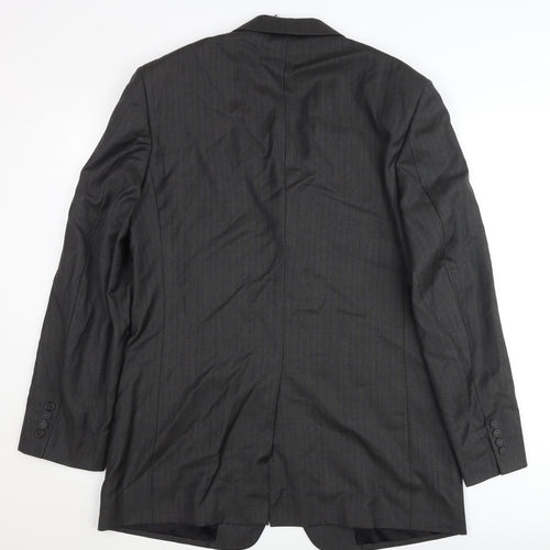 Marks and Spencer Men’s Grey Wool Pinstripe Blazer Jacket 40L