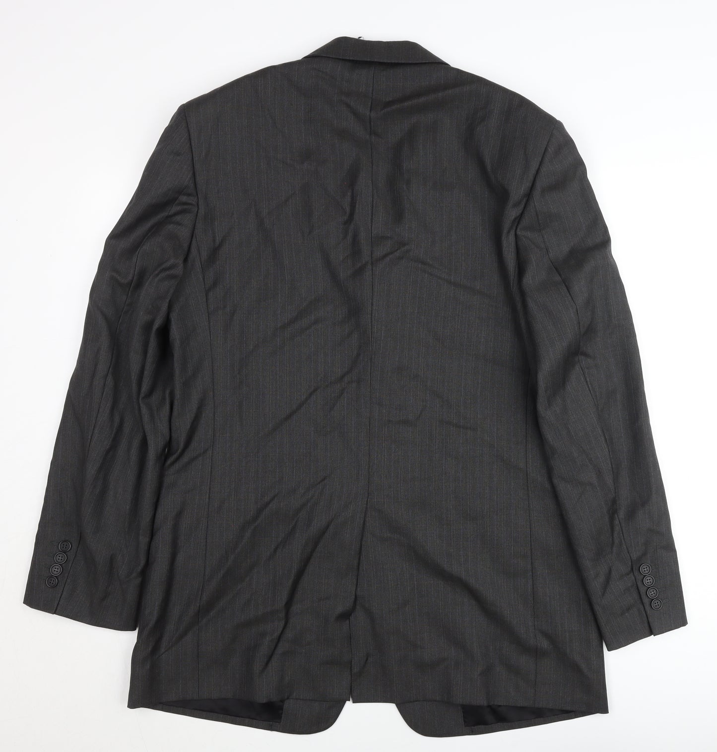 Marks and Spencer Men’s Grey Wool Pinstripe Blazer Jacket 40L