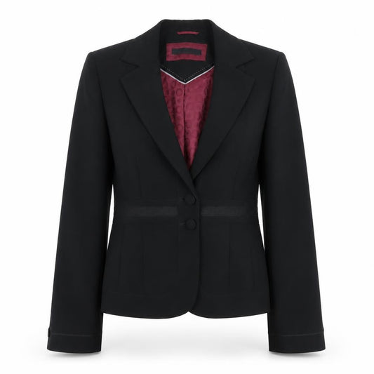 Front view of Next Women’s Black Suit Jacket, size UK 10, Two-Button Workwear Blazer