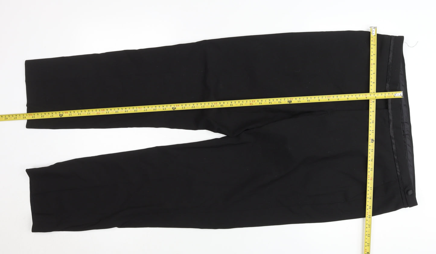 Taylor & Wright Men's Black 36R Tailored Dress Trousers