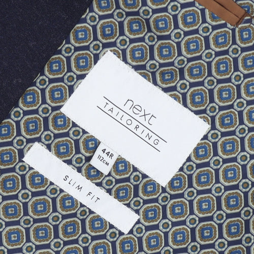 Next Men's Blue Slim Fit Blazer 44R Wool Blend Jacket