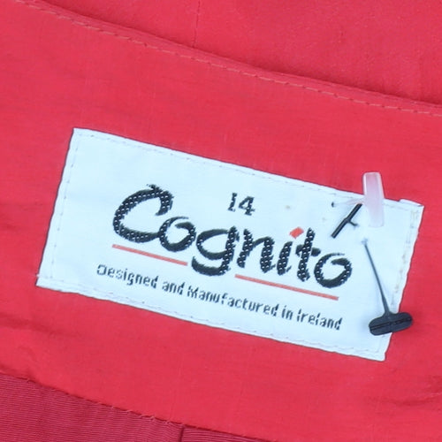 Cognito Women Red Size 14 Single Breasted Suit Jacket