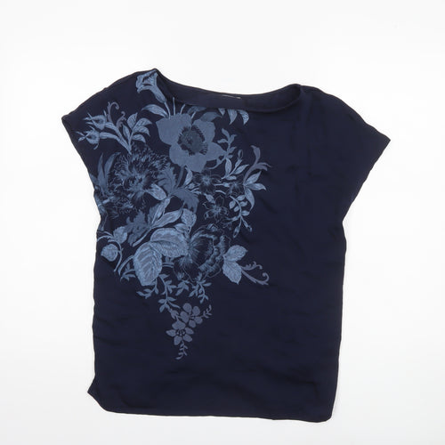 Marks and Spencer Womens Blue Floral Tunic Blouse UK 10