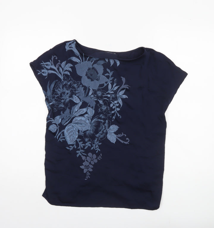 Marks and Spencer Womens Blue Floral Tunic Blouse UK 10