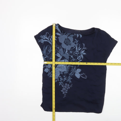 Marks and Spencer Womens Blue Floral Tunic Blouse UK 10