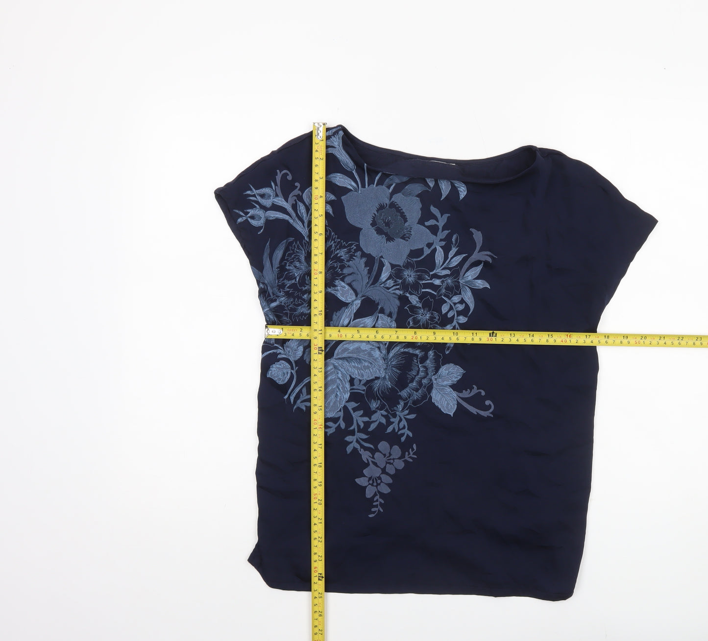 Marks and Spencer Womens Blue Floral Tunic Blouse UK 10