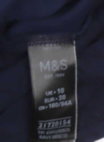 Marks and Spencer Womens Blue Floral Tunic Blouse UK 10