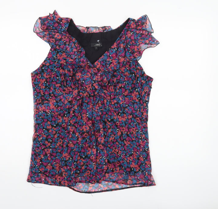 Next Maternity Womens Multicoloured Floral Chiffon Blouse Size 14
