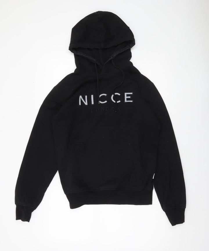 Nicce Men’s Black Pullover Hoodie S Logo Graphic Fleece