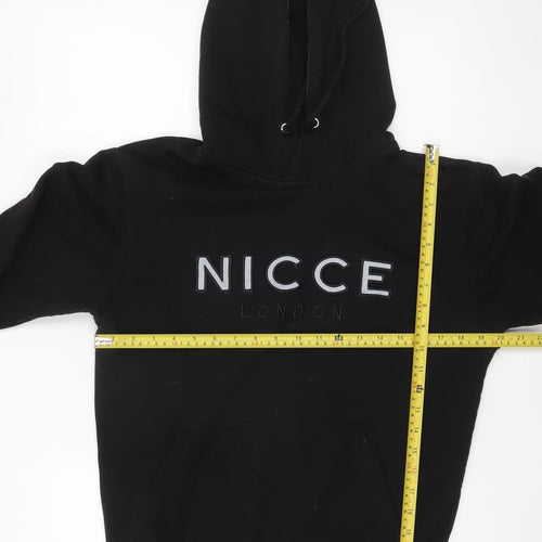 Nicce Men’s Black Pullover Hoodie S Logo Graphic Fleece
