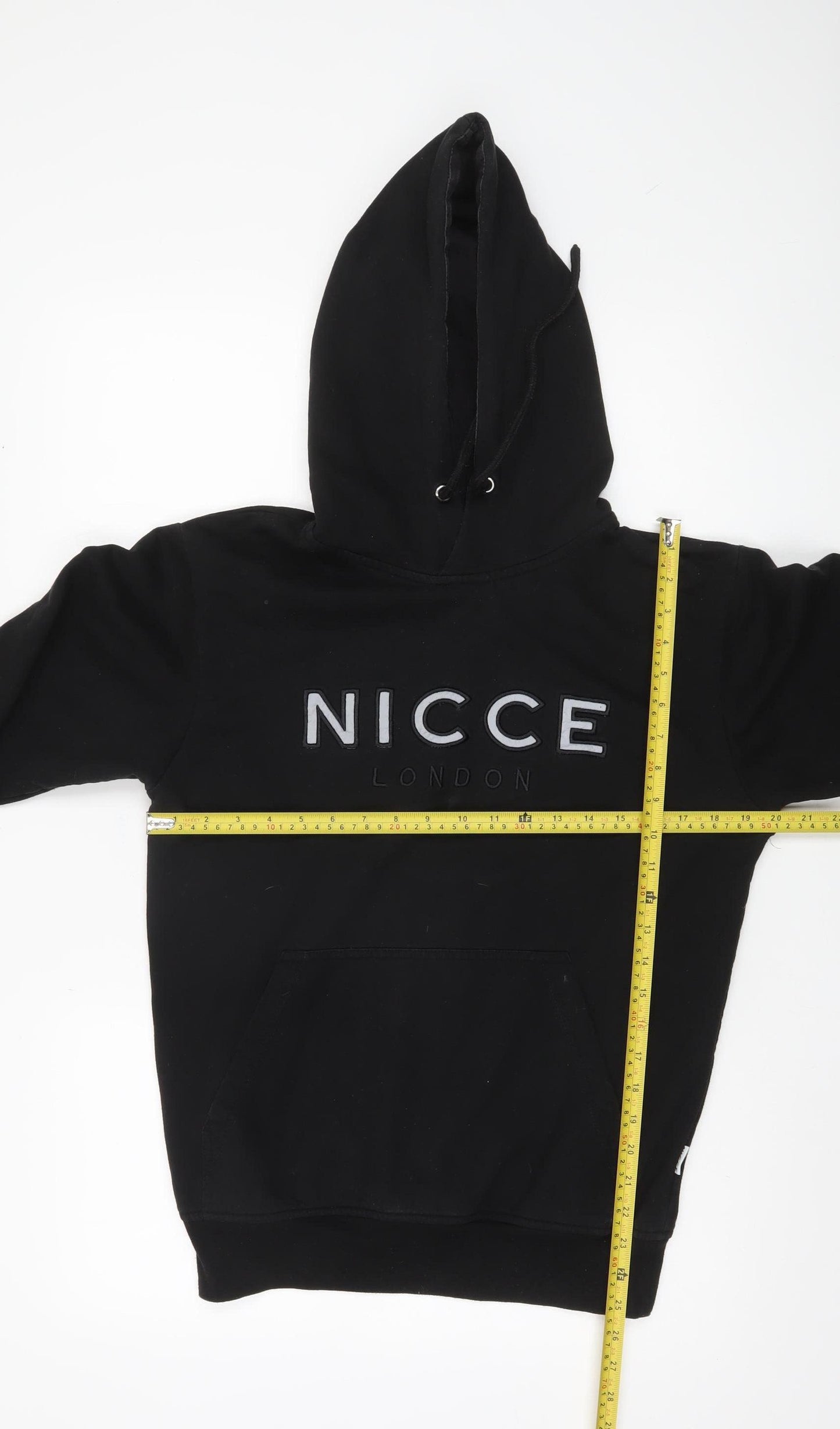 Nicce Men’s Black Pullover Hoodie S Logo Graphic Fleece