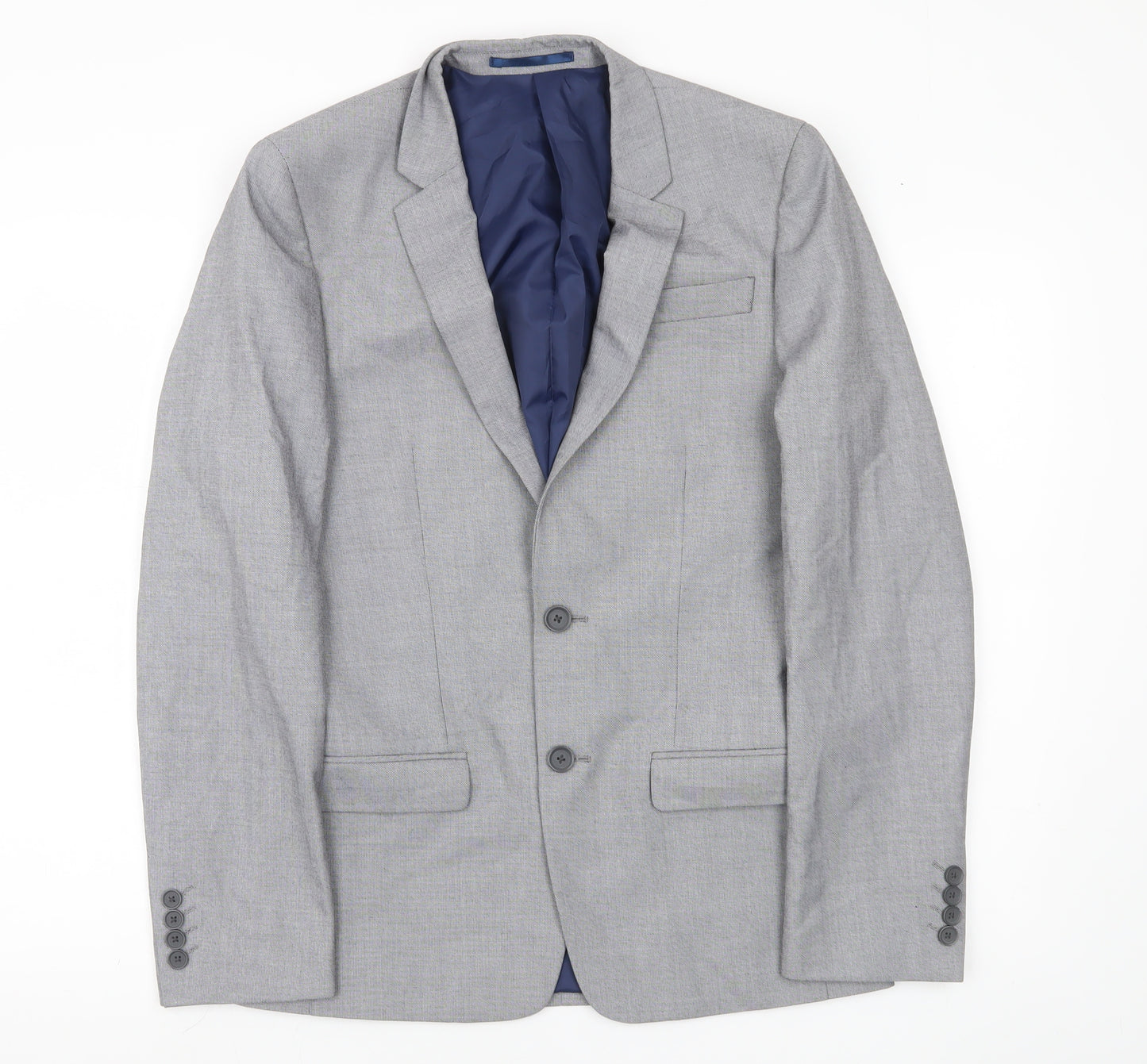 River Island Men’s Grey Slim Fit Blazer Jacket UK 36R