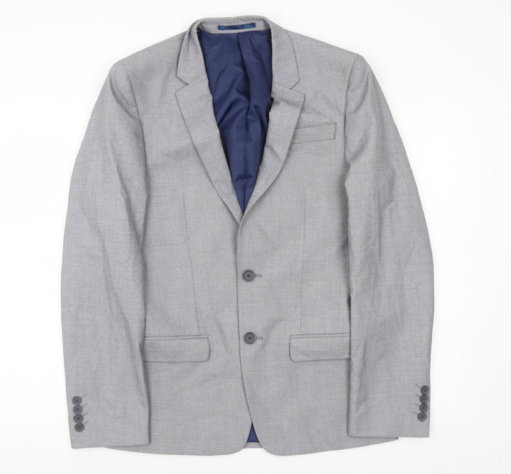 River Island Men’s Grey Slim Fit Blazer Jacket UK 36R