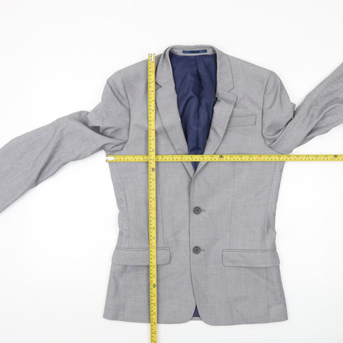 River Island Men’s Grey Slim Fit Blazer Jacket UK 36R