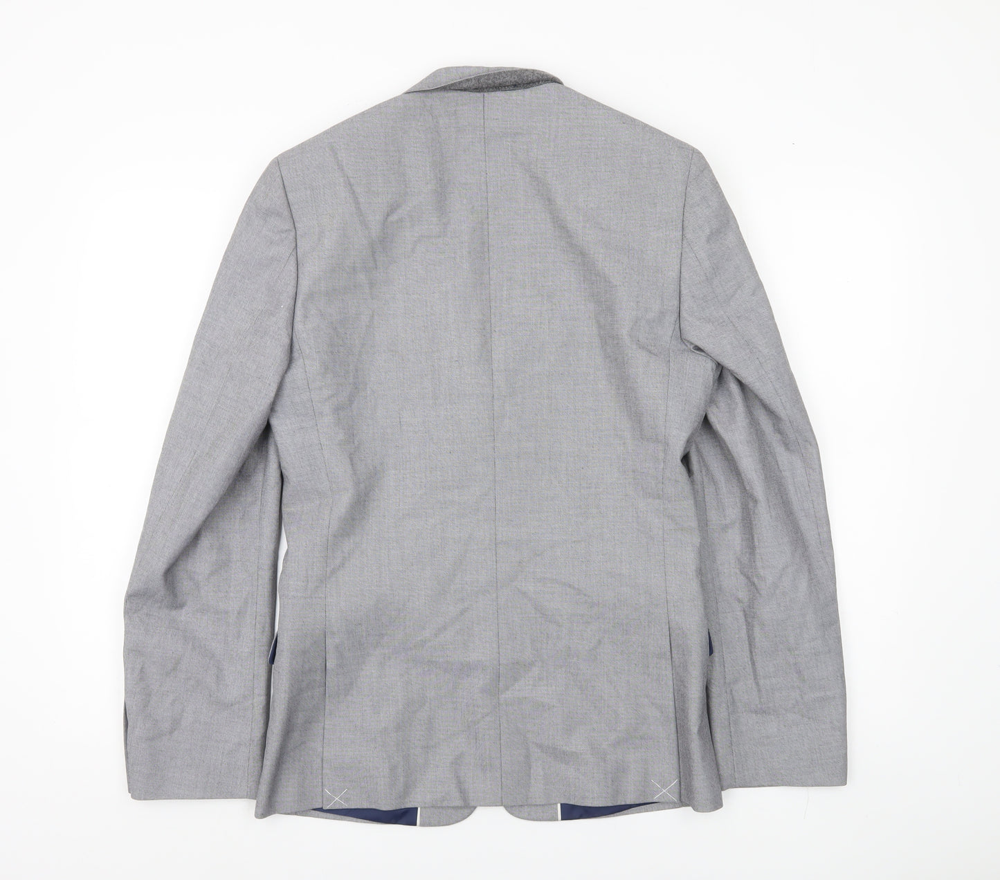 River Island Men’s Grey Slim Fit Blazer Jacket UK 36R