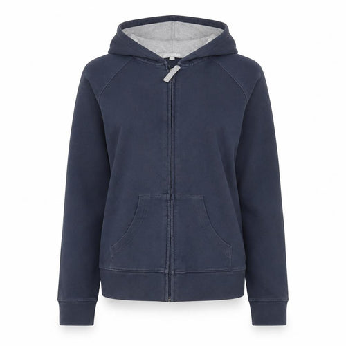 Massimo Dutti Women Blue S Full Zip Hoodie Cotton Blend
