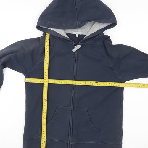 Massimo Dutti Women Blue S Full Zip Hoodie Cotton Blend