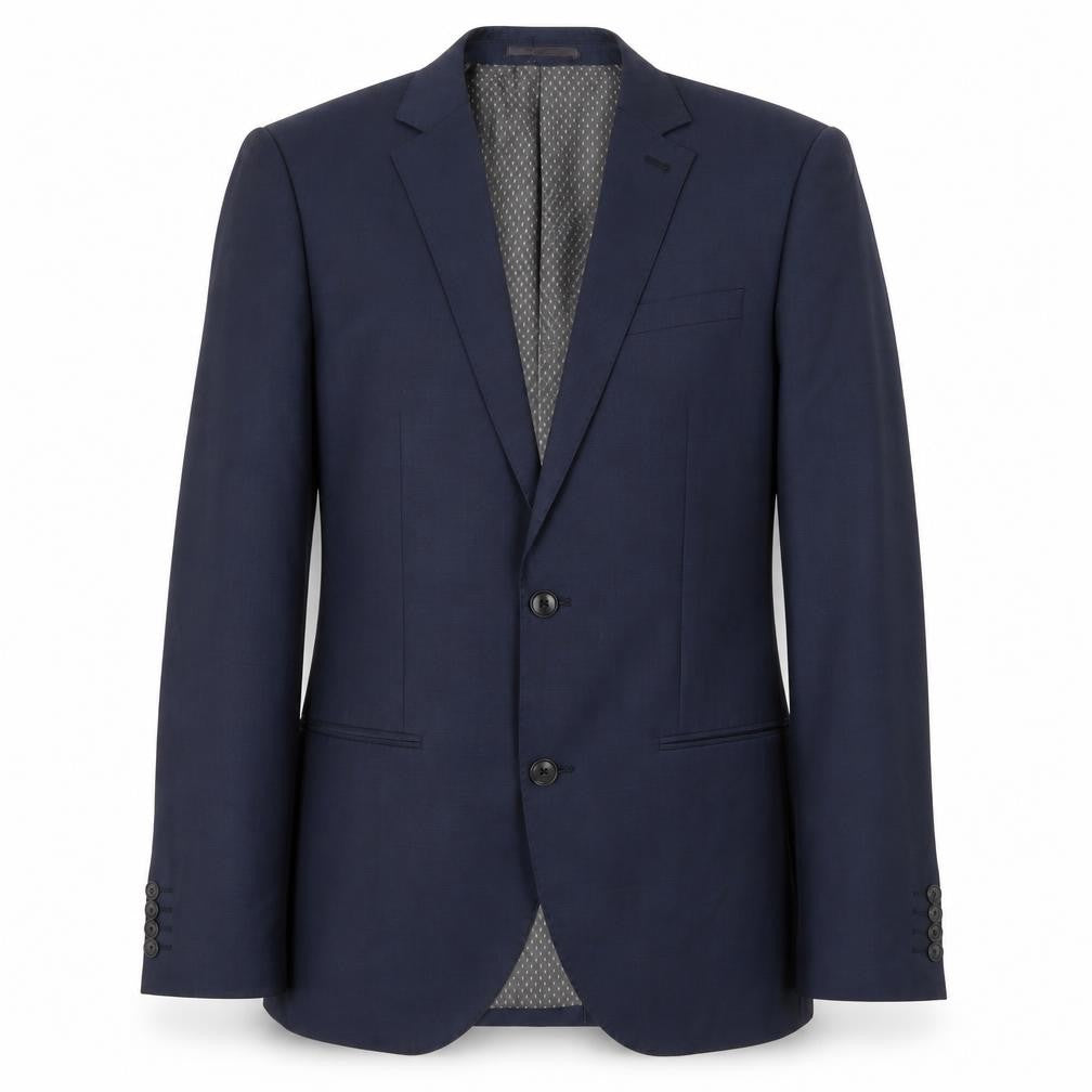 Front view of Next Men’s Blue Wool Blend Suit Jacket 38L Long Classic Formal