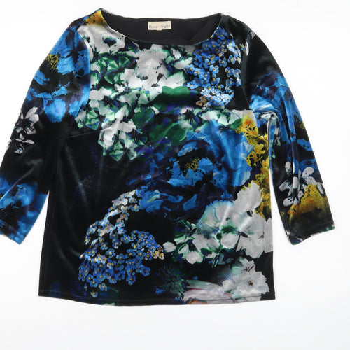 Phase Eight Women's Multicoloured Floral Velour Blouse UK 8