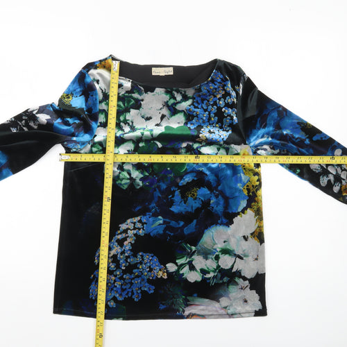 Phase Eight Women's Multicoloured Floral Velour Blouse UK 8