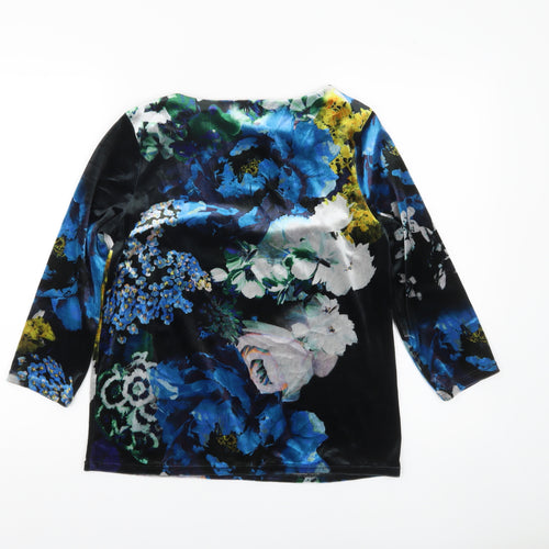 Phase Eight Women's Multicoloured Floral Velour Blouse UK 8