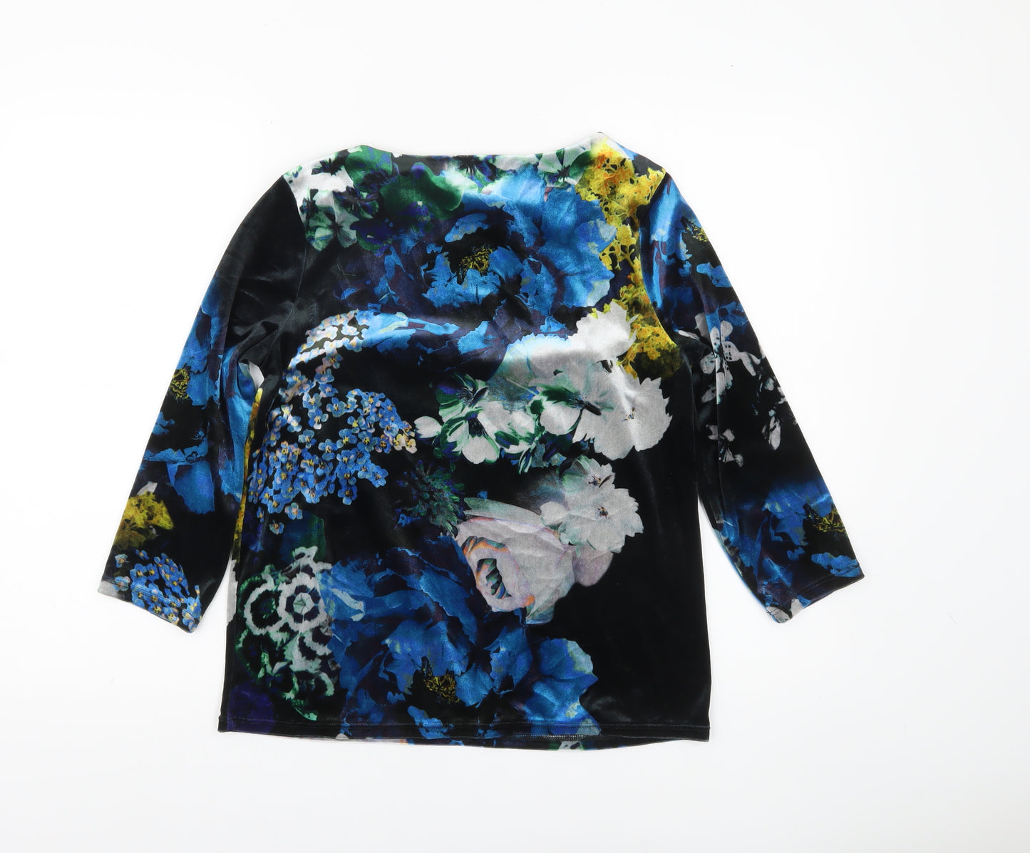 Phase Eight Women's Multicoloured Floral Velour Blouse UK 8