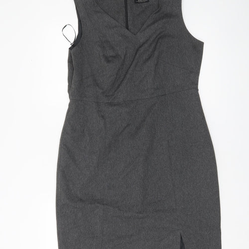 Papaya Women’s Grey Size 14 Sleeveless Sheath Work Dress