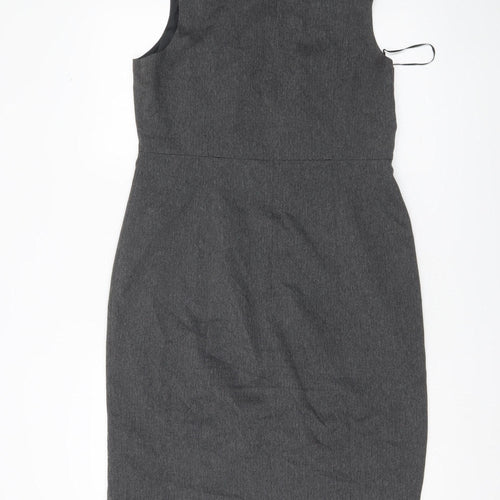 Papaya Women’s Grey Size 14 Sleeveless Sheath Work Dress