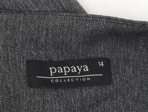 Papaya Women’s Grey Size 14 Sleeveless Sheath Work Dress