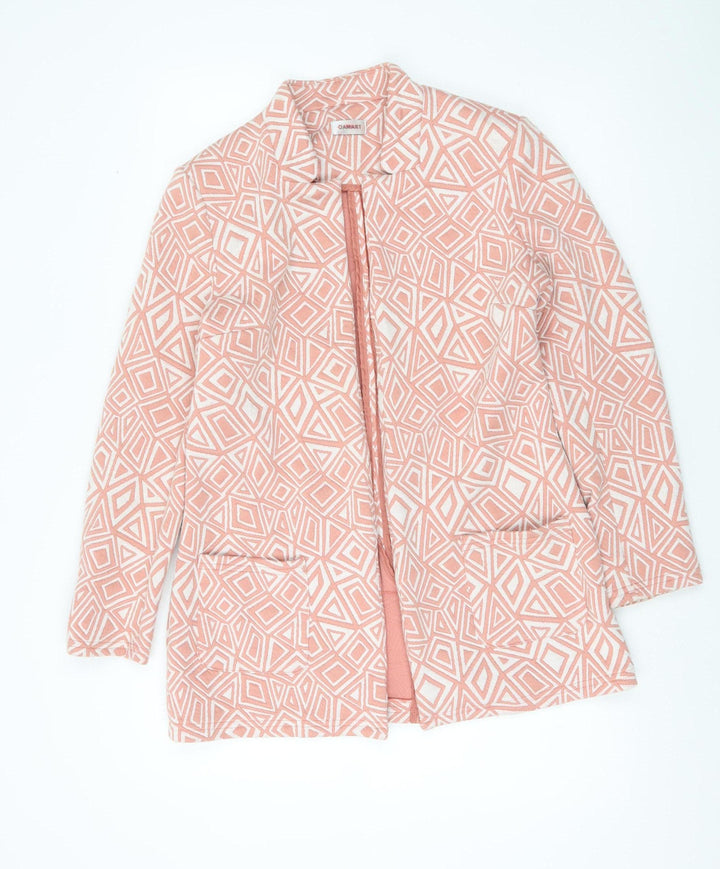 Damart Women’s Pink Geometric Blazer Jacket Size 10