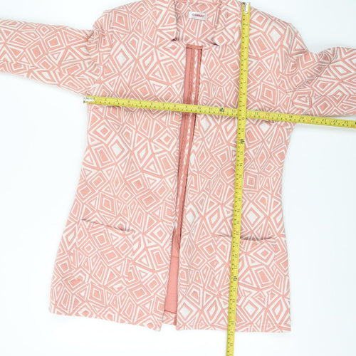 Damart Women’s Pink Geometric Blazer Jacket Size 10