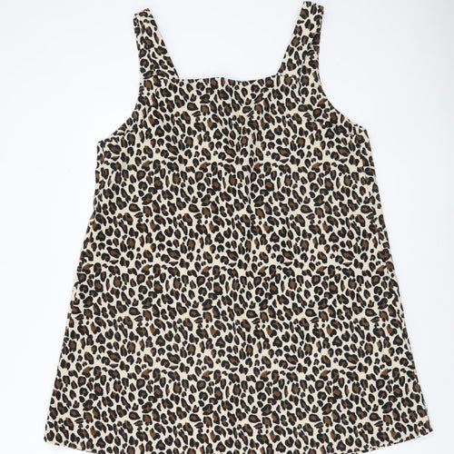 Shein Curve Women’s Brown Leopard Print Plus Size 18 Sleeveless Mini Dress