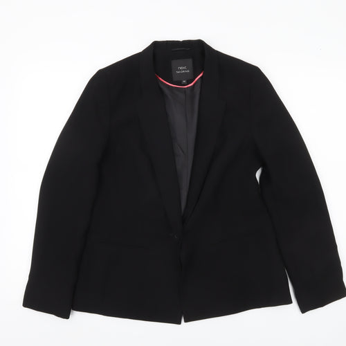 Next Women Black Size 10 Tailored Single Breasted Blazer Jacket