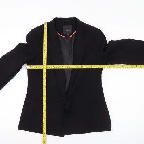 Next Women Black Size 10 Tailored Single Breasted Blazer Jacket