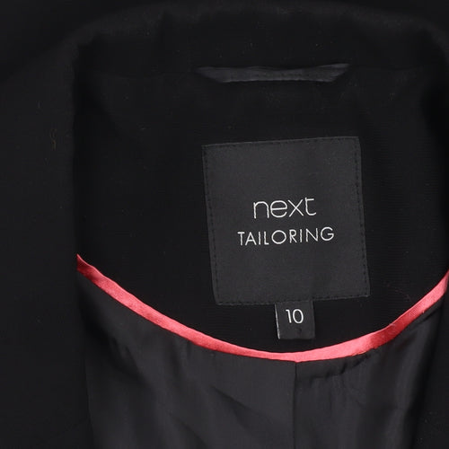 Next Women Black Size 10 Tailored Single Breasted Blazer Jacket