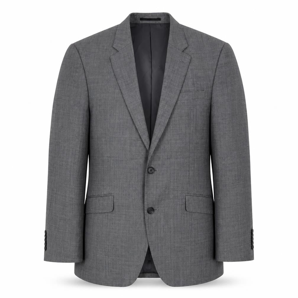 Front view of T.M. Lewin Men’s Grey Wool Blend Checked Suit Jacket 40R