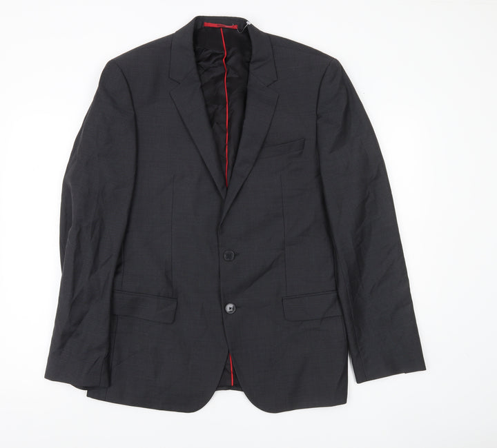 Hugo Boss Men’s Black Size 50 UK Blazer Jacket Notch Lapel