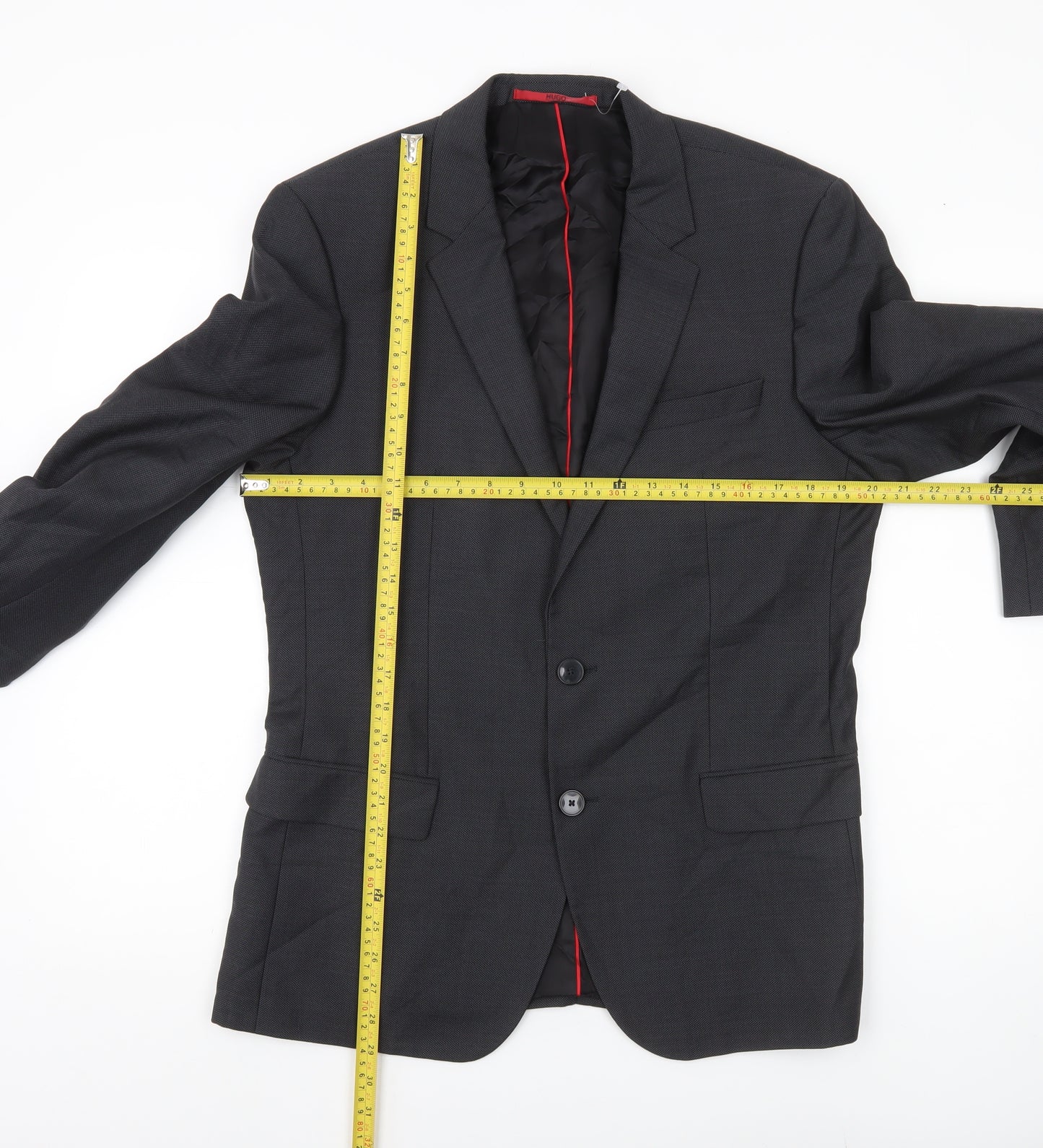 Hugo Boss Men’s Black Size 50 UK Blazer Jacket Notch Lapel