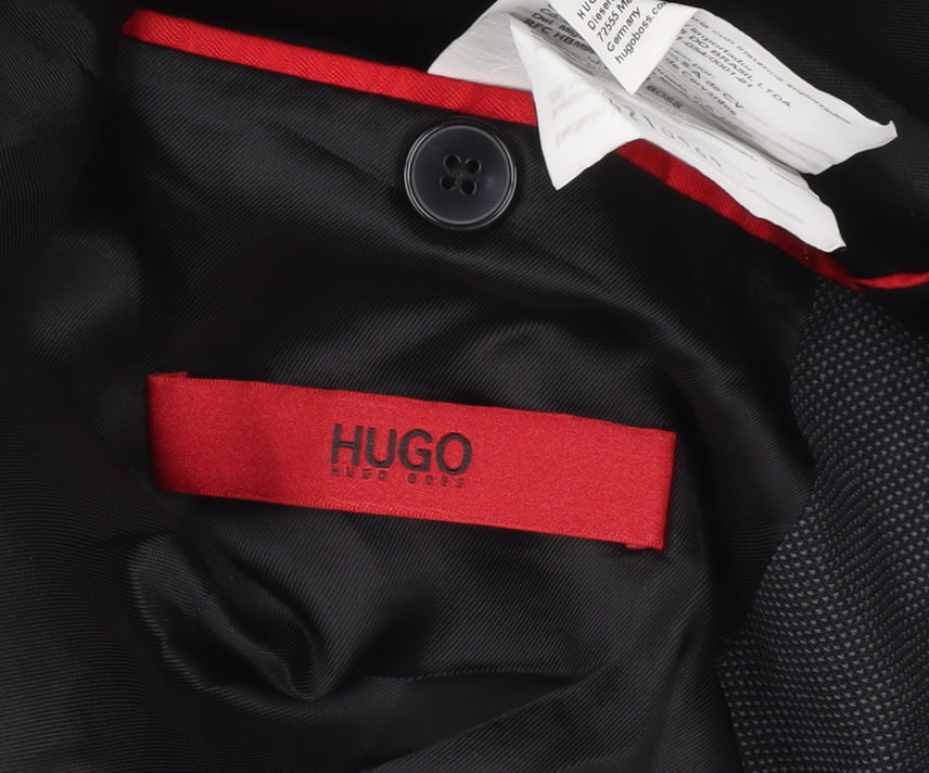 Hugo Boss Men’s Black Size 50 UK Blazer Jacket Notch Lapel