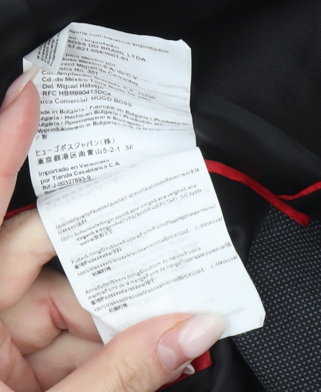 Hugo Boss Men’s Black Size 50 UK Blazer Jacket Notch Lapel