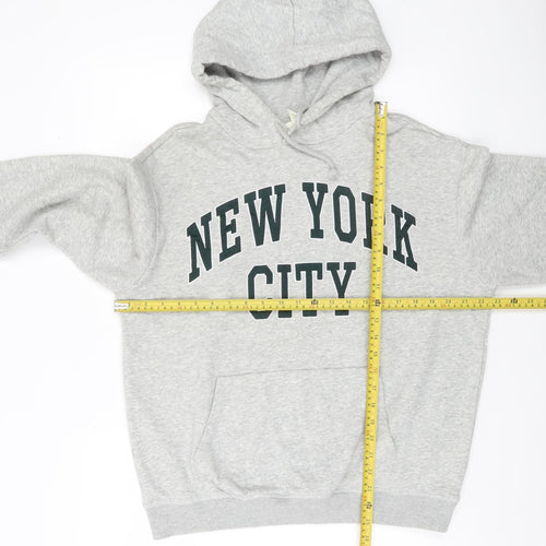 H&M Men’s Grey Pullover Hoodie S New York City Logo Fleece