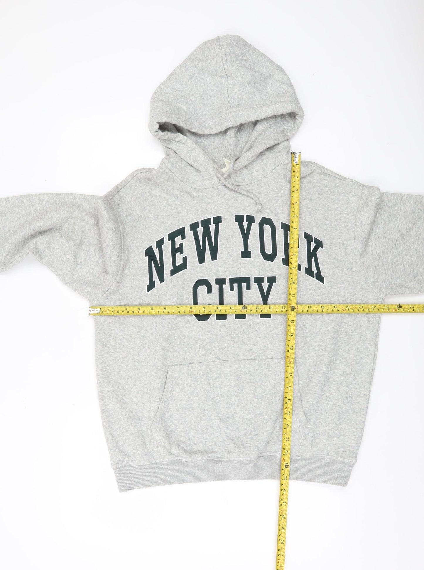 H&M Men’s Grey Pullover Hoodie S New York City Logo Fleece