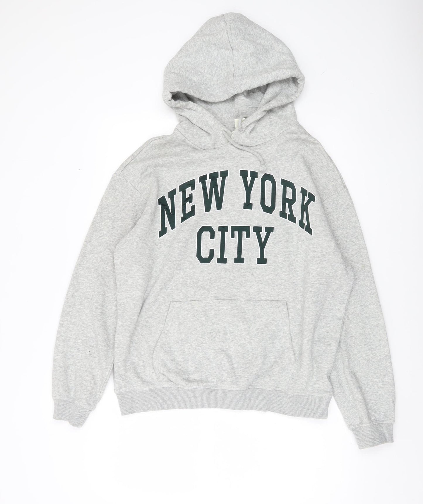 H&M Men’s Grey Pullover Hoodie S New York City Logo Fleece